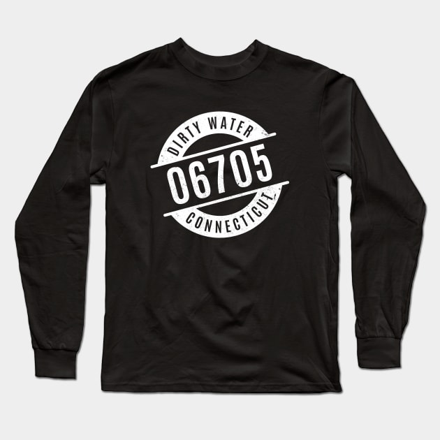 Dirty Water Connecticut 06705 Zip Code Long Sleeve T-Shirt by creativecurly